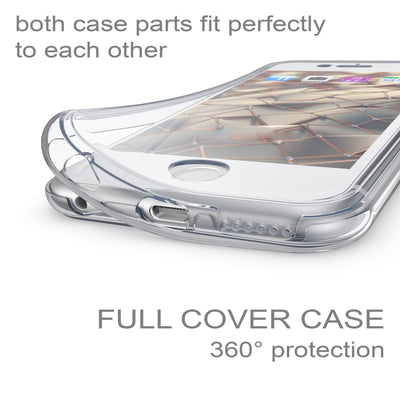 NALIA 360 Grad Handyhülle kompatibel mit iPhone 6 6S, Full Cover Vorne & Hinten Rundum Doppel-Schutz, Dünnes Ganzkörper Case Silikon Etui, Transparente Display Schutz-Hülle & Rückseite - Transparent Default Title NALIA Protective Hülle