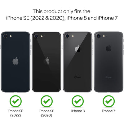 NALIA Herz Handyhülle kompatibel mit iPhone SE 2022 / SE 2020 / 8 / 7 Hülle, Dünne Silikon Schutzhülle Soft Phone Case Cover, Ultra-Slim Backcover Gummi Bumper Handy-Tasche Schale Schwarz NALIA Protective Hülle