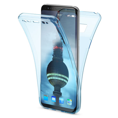 NALIA 360 Grad Hülle kompatibel mit Samsung Galaxy S8, Full Cover Rundum Doppel-Schutz Handyhülle, Dünnes Ganzkörper Silikon Case, Transparente Schutzhülle Vorne & Hinten Schale Grau NALIA Protective Hülle