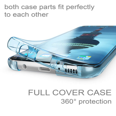 NALIA 360 Grad Hülle kompatibel mit Samsung Galaxy S8, Full Cover Rundum Doppel-Schutz Handyhülle, Dünnes Ganzkörper Silikon Case, Transparente Schutzhülle Vorne & Hinten Schale Grau NALIA Protective Hülle