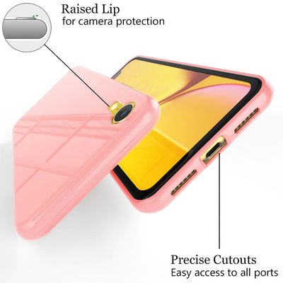 NALIA Magnetische 360° Glas Hülle kompatibel mit iPhone XR, Ultra-Slim Hard-Case Dünnes Hartglas Back-Cover mit Rahmen & Display-Schutz, Full-Body Schutzhülle Bumper Handy-Tasche Etui Rosa NALIA GlasSchutz