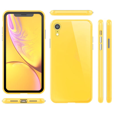 NALIA Magnetische 360° Glas Hülle kompatibel mit iPhone XR, Ultra-Slim Hard-Case Dünnes Hartglas Back-Cover mit Rahmen & Display-Schutz, Full-Body Schutzhülle Bumper Handy-Tasche Etui NALIA GlasSchutz