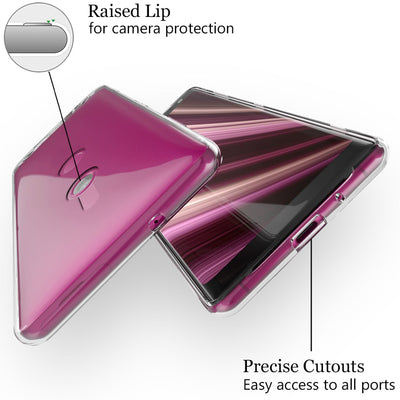 NALIA Transparente Silikonhülle für Sony Xperia XZ3 – Anti-Gelb & Rutschfest – GLAZE (Handyhülle Kristallklar, Schlank & Stoßfest) – Marke aus Berlin Default Title NALIA Transparente Hülle