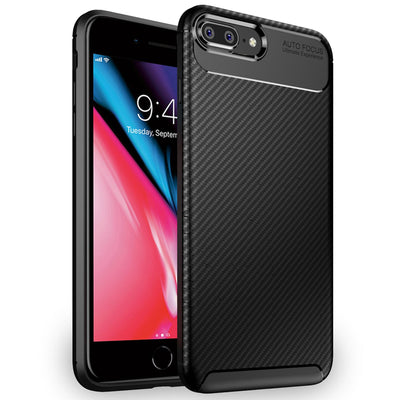 NALIA Silikonhülle für iPhone 7 Plus / 8 Plus – Rutschfest & Matt – VORTEX (Gebürstete Optik & Carbon Design) – Marke aus Berlin Default Title NALIA Protective Hülle