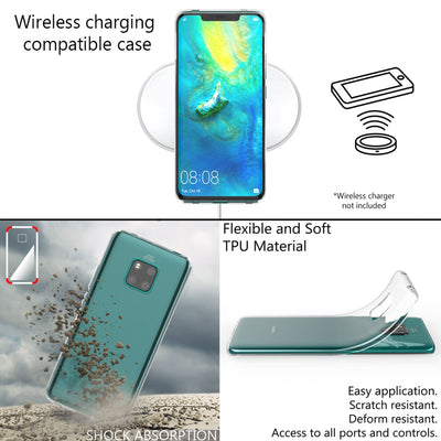 NALIA Transparente Silikonhülle für Huawei Mate 20 Pro – Anti-Gelb & Rutschfest – GLAZE (Handyhülle Kristallklar, Schlank & Stoßfest) – Marke aus Berlin Default Title NALIA Transparente Hülle