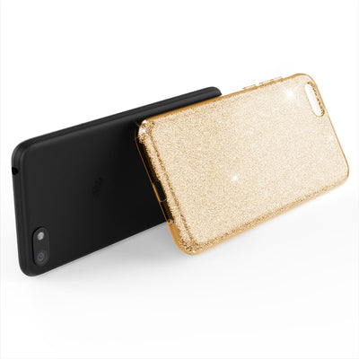 NALIA Glitzerhülle für Huawei Y5 (2018) – Funkelnder Glitzer-Look & Grip – SHINEPOP (Silikon Case) – Marke aus Berlin NALIA Protective Hülle