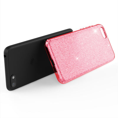 NALIA Glitzerhülle für Huawei Y5 (2018) – Funkelnder Glitzer-Look & Grip – SHINEPOP (Silikon Case) – Marke aus Berlin NALIA Protective Hülle