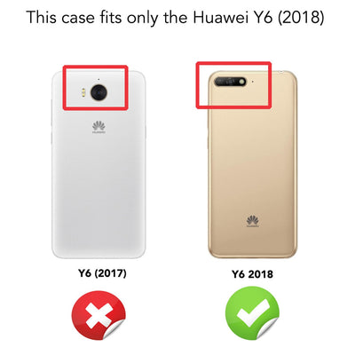 NALIA Glitzerhülle für Huawei Y6 (2018) – Funkelnder Glitzer-Look & Grip – SHINEPOP (Silikon Case) – Marke aus Berlin Gold NALIA Protective Hülle