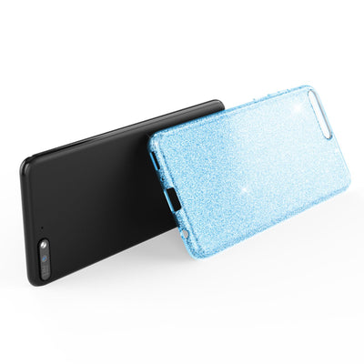 NALIA Glitzerhülle für Huawei Y6 (2018) – Funkelnder Glitzer-Look & Grip – SHINEPOP (Silikon Case) – Marke aus Berlin Gold NALIA Protective Hülle