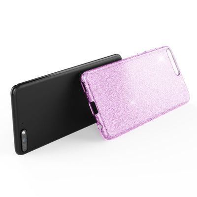 NALIA Glitzerhülle für Huawei Y6 (2018) – Funkelnder Glitzer-Look & Grip – SHINEPOP (Silikon Case) – Marke aus Berlin Lila NALIA Protective Hülle