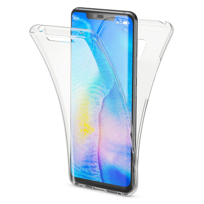 NALIA 360 Grad Hülle kompatibel mit Huawei Mate20 Pro, Full Cover Rundum Doppel-Schutz, Dünnes Ganzkörper Case Silikon Etui Handytasche, Displayschutz & Rückseite Handyhülle Transparent NALIA Protective Hülle