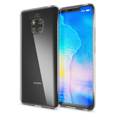 NALIA 360 Grad Hülle kompatibel mit Huawei Mate20 Pro, Full Cover Rundum Doppel-Schutz, Dünnes Ganzkörper Case Silikon Etui Handytasche, Displayschutz & Rückseite Handyhülle Transparent NALIA Protective Hülle