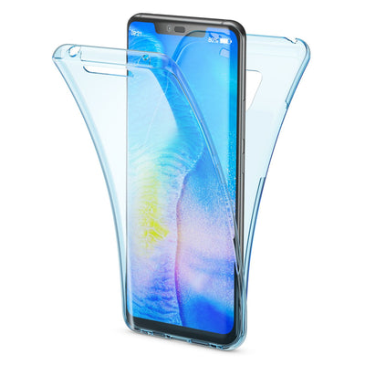 NALIA 360 Grad Hülle kompatibel mit Huawei Mate20 Pro, Full Cover Rundum Doppel-Schutz, Dünnes Ganzkörper Case Silikon Etui Handytasche, Displayschutz & Rückseite Handyhülle Transparent NALIA Protective Hülle
