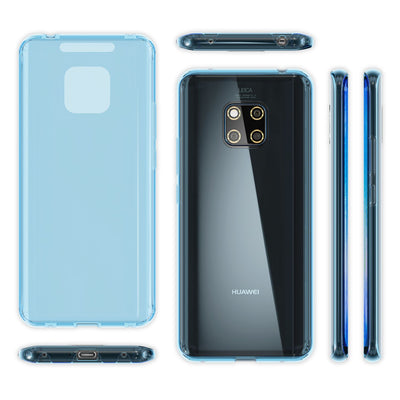 NALIA 360 Grad Hülle kompatibel mit Huawei Mate20 Pro, Full Cover Rundum Doppel-Schutz, Dünnes Ganzkörper Case Silikon Etui Handytasche, Displayschutz & Rückseite Handyhülle Transparent NALIA Protective Hülle