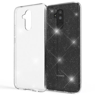 NALIA Glitzerhülle für Huawei Mate 20 Lite – Funkelndes Silikon Case – DAZZLIN (Transparent & Stoßfest) – Marke aus Berlin Transparent NALIA Transparente Hülle
