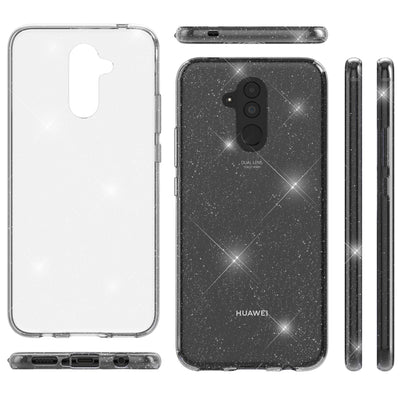 NALIA Glitzerhülle für Huawei Mate 20 Lite – Funkelndes Silikon Case – DAZZLIN (Transparent & Stoßfest) – Marke aus Berlin Transparent NALIA Transparente Hülle