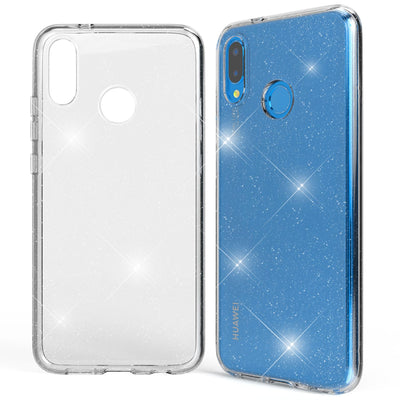 NALIA Glitzerhülle für Huawei P20 Lite – Funkelndes Silikon Case – DAZZLIN (Transparent & Stoßfest) – Marke aus Berlin NALIA Transparente Hülle