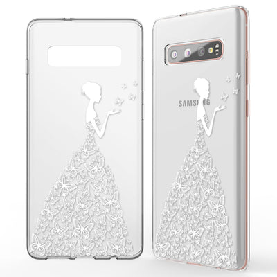 NALIA Hülle kompatibel mit Samsung Galaxy S10 Plus, Motiv Handyhülle Slim Silikon Case Cover Schutzhülle Dünn Durchsichtig, Etui Handy-Tasche Backcover Transparent Bumper NALIA Protective Hülle