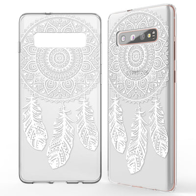 NALIA Hülle kompatibel mit Samsung Galaxy S10 Plus, Motiv Handyhülle Slim Silikon Case Cover Schutzhülle Dünn Durchsichtig, Etui Handy-Tasche Backcover Transparent Bumper Colorful Rain NALIA Protective Hülle