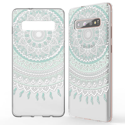 NALIA Hülle kompatibel mit Samsung Galaxy S10 Plus, Motiv Handyhülle Slim Silikon Case Cover Schutzhülle Dünn Durchsichtig, Etui Handy-Tasche Backcover Transparent Bumper Colorful Rain NALIA Protective Hülle