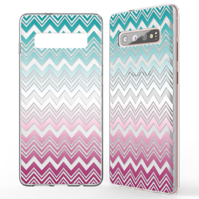 NALIA Hülle kompatibel mit Samsung Galaxy S10 Plus, Motiv Handyhülle Slim Silikon Case Cover Schutzhülle Dünn Durchsichtig, Etui Handy-Tasche Backcover Transparent Bumper Colorful Lines NALIA Protective Hülle