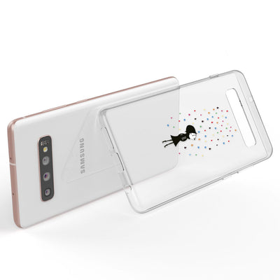 NALIA Hülle kompatibel mit Samsung Galaxy S10 Plus, Motiv Handyhülle Slim Silikon Case Cover Schutzhülle Dünn Durchsichtig, Etui Handy-Tasche Backcover Transparent Bumper Colorful Rain NALIA Protective Hülle