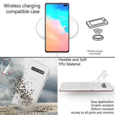 NALIA Hülle kompatibel mit Samsung Galaxy S10 Plus, Motiv Handyhülle Slim Silikon Case Cover Schutzhülle Dünn Durchsichtig, Etui Handy-Tasche Backcover Transparent Bumper Royal Ornament NALIA Protective Hülle