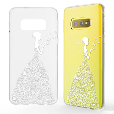 NALIA Hülle kompatibel mit Samsung Galaxy S10e, Motiv Handyhülle Slim Silikon Case Cover Schutzhülle Dünn Durchsichtig, Etui Handy-Tasche Backcover Transparent Bumper Butterfly Princess NALIA Protective Hülle