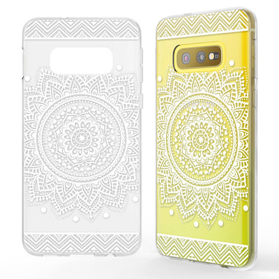 NALIA Hülle kompatibel mit Samsung Galaxy S10e, Motiv Handyhülle Slim Silikon Case Cover Schutzhülle Dünn Durchsichtig, Etui Handy-Tasche Backcover Transparent Bumper Circle Flowers NALIA Protective Hülle