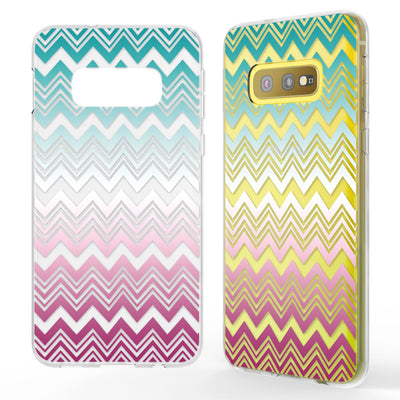 NALIA Hülle kompatibel mit Samsung Galaxy S10e, Motiv Handyhülle Slim Silikon Case Cover Schutzhülle Dünn Durchsichtig, Etui Handy-Tasche Backcover Transparent Bumper Colorful Lines NALIA Protective Hülle