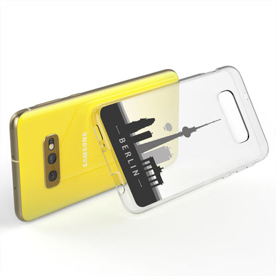 NALIA Hülle kompatibel mit Samsung Galaxy S10e, Motiv Handyhülle Slim Silikon Case Cover Schutzhülle Dünn Durchsichtig, Etui Handy-Tasche Backcover Transparent Bumper Berlin Skyline NALIA Protective Hülle