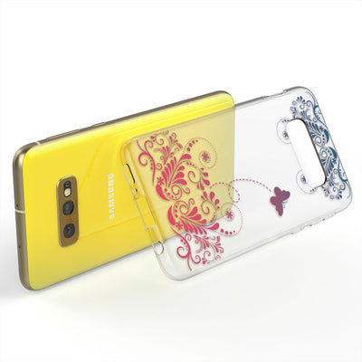 NALIA Hülle kompatibel mit Samsung Galaxy S10e, Motiv Handyhülle Slim Silikon Case Cover Schutzhülle Dünn Durchsichtig, Etui Handy-Tasche Backcover Transparent Bumper Butterfly NALIA Protective Hülle