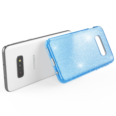 NALIA Hülle kompatibel mit Samsung Galaxy S10e, Glitzer Handyhülle Ultra-Slim Silikon-Case Back-Cover Schutzhülle, Glitter Sparkle Handy-Tasche Bumper Dünnes Bling Strass Etui Schutz Türkis NALIA Protective Hülle