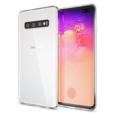 NALIA 360 Grad Hülle kompatibel mit Samsung Galaxy S10 Plus, Full-Cover vorne hinten Rundum Handyhülle Doppel-Schutz, Dünn Ganzkörper Case Silikon Transparent Displayschutz Bumper Transparent NALIA Protective Hülle