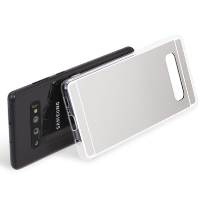 NALIA Spiegel Hülle kompatibel mit Samsung Galaxy S10, Ultra-Slim Handyhülle Mirror TPU Silikon Case, Dünne Schutz-Hülle Back-Cover Verspiegelt, Handy-Tasche Bumper Smart-Phone Etui Silber NALIA SlimFit Hülle
