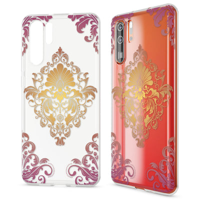 NALIA Hülle kompatibel mit Huawei P30 Pro, Motiv Handyhülle Ultra-Slim Silikon Case Crystal Cover Schutzhülle Durchsichtig Dünn, Handy-Tasche Backcover Transparent Bumper Royal Ornament NALIA SlimFit Hülle