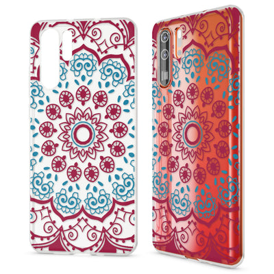 NALIA Hülle kompatibel mit Huawei P30 Pro, Motiv Handyhülle Ultra-Slim Silikon Case Crystal Cover Schutzhülle Durchsichtig Dünn, Handy-Tasche Backcover Transparent Bumper Golden Flowers NALIA SlimFit Hülle