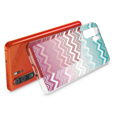 NALIA Hülle kompatibel mit Huawei P30 Pro, Motiv Handyhülle Ultra-Slim Silikon Case Crystal Cover Schutzhülle Durchsichtig Dünn, Handy-Tasche Backcover Transparent Bumper Colorful Lines NALIA SlimFit Hülle