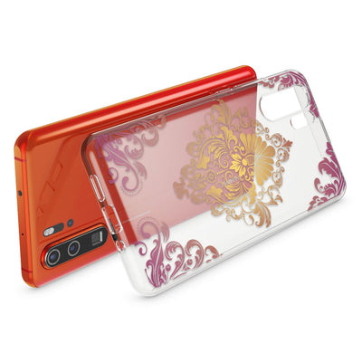 NALIA Hülle kompatibel mit Huawei P30 Pro, Motiv Handyhülle Ultra-Slim Silikon Case Crystal Cover Schutzhülle Durchsichtig Dünn, Handy-Tasche Backcover Transparent Bumper Royal Ornament NALIA SlimFit Hülle