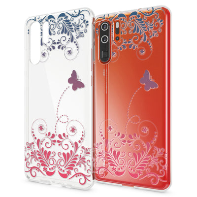 NALIA Hülle kompatibel mit Huawei P30 Pro, Motiv Handyhülle Ultra-Slim Silikon Case Crystal Cover Schutzhülle Durchsichtig Dünn, Handy-Tasche Backcover Transparent Bumper Butterfly NALIA SlimFit Hülle