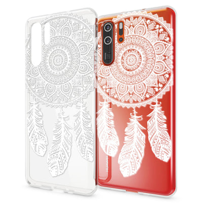 NALIA Hülle kompatibel mit Huawei P30 Pro, Motiv Handyhülle Ultra-Slim Silikon Case Crystal Cover Schutzhülle Durchsichtig Dünn, Handy-Tasche Backcover Transparent Bumper Dreamcatcher NALIA SlimFit Hülle