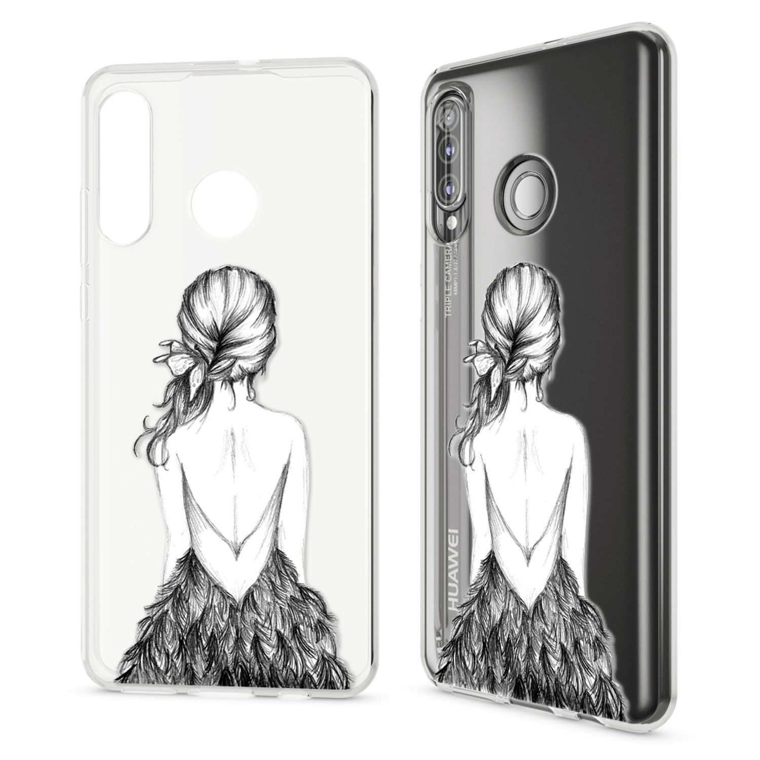NALIA Hülle für Huawei P30 Lite, Motiv Handy Hülle Slim Silikon Case Schutzhülle NALIA