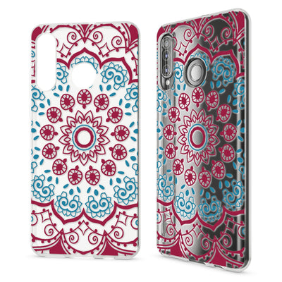 NALIA Hülle kompatibel mit Huawei P30 Lite, Motiv Handyhülle Ultra-Slim Silikon Case Crystal Cover Schutzhülle Durchsichtig, Handy-Tasche Backcover Transparent Bumper Flamingo Pink NALIA SlimFit Hülle
