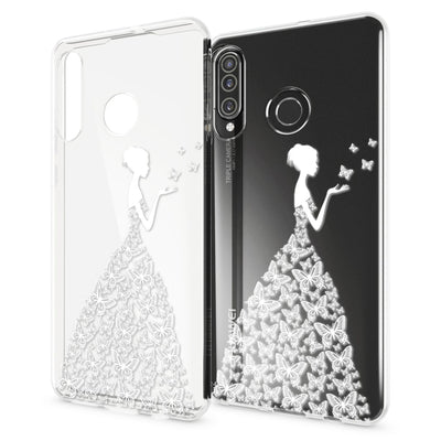 NALIA Hülle kompatibel mit Huawei P30 Lite, Motiv Handyhülle Ultra-Slim Silikon Case Crystal Cover Schutzhülle Durchsichtig, Handy-Tasche Backcover Transparent Bumper NALIA SlimFit Hülle