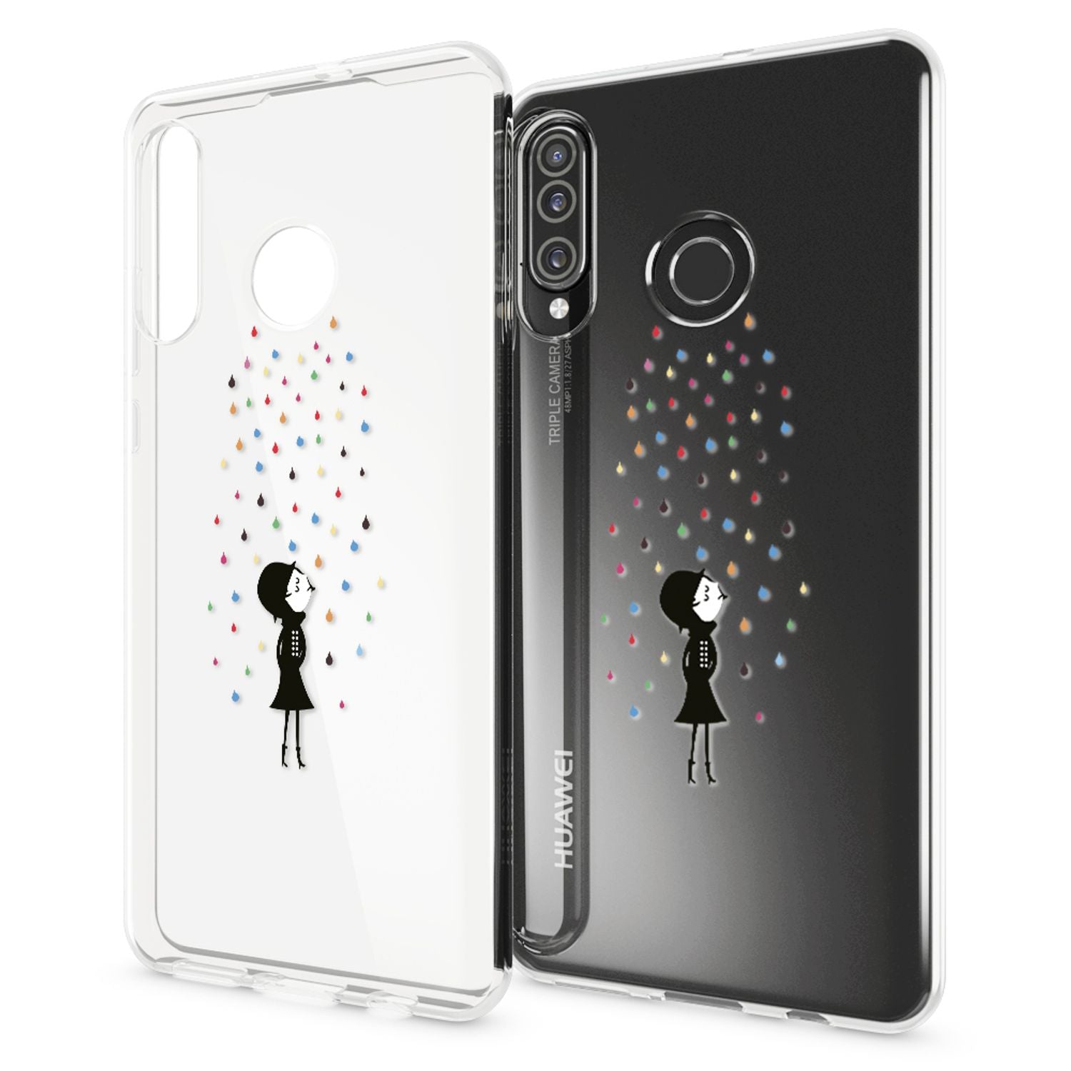 NALIA Hülle für Huawei P30 Lite, Motiv Handy Hülle Slim Silikon Case Schutzhülle NALIA