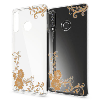 NALIA Hülle kompatibel mit Huawei P30 Lite, Motiv Handyhülle Ultra-Slim Silikon Case Crystal Cover Schutzhülle Durchsichtig, Handy-Tasche Backcover Transparent Bumper Flamingo Pink NALIA SlimFit Hülle