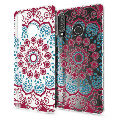 NALIA Hülle kompatibel mit Huawei P30 Lite, Motiv Handyhülle Ultra-Slim Silikon Case Crystal Cover Schutzhülle Durchsichtig, Handy-Tasche Backcover Transparent Bumper Flamingo Pink NALIA SlimFit Hülle