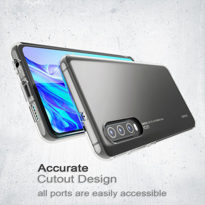 NALIA Hülle kompatibel mit Huawei P30, Motiv Handyhülle Ultra-Slim Silikon Case Crystal Cover Schutzhülle Durchsichtig, Dünne Handy-Tasche Backcover Transparent Bumper Red Mandala NALIA SlimFit Hülle