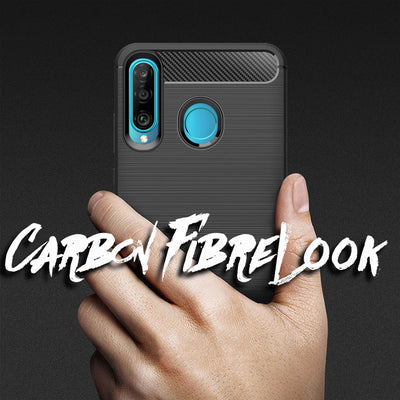 NALIA Silikonhülle für Huawei P30 Lite – Rutschfest & Matt – VORTEX (Gebürstete Optik & Carbon Design) – Marke aus Berlin Default Title NALIA Protective Hülle