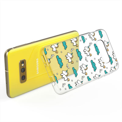 NALIA Handyhülle kompatibel mit Samsung Galaxy S10e, Slim Silikon Hülle Motiv Case Cover Crystal Schutzhülle Durchsichtig, Etui Dünn Handy-Tasche Backcover Transparent Bumper Skin Doughnuts NALIA SlimFit Hülle